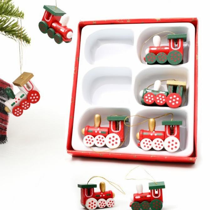 

Gantungan Pohon Natal Kereta Santa Set 6 Hiasan Kado Anak Dekor Natal Terbaik