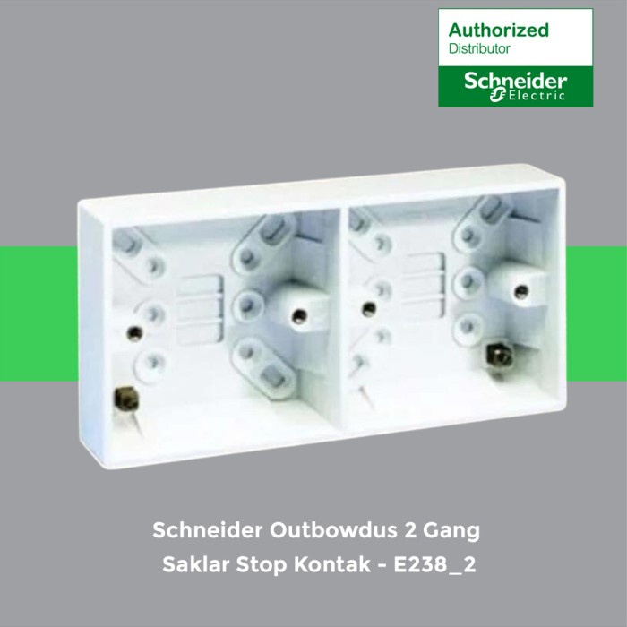 Schneider Outbowdus 2 Gang Saklar Stop Kontak - E238_2