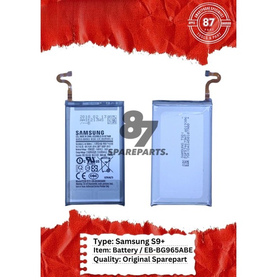 Batrai Baterai Samsung S9+ / S9 Plus Original Quality Sparepart