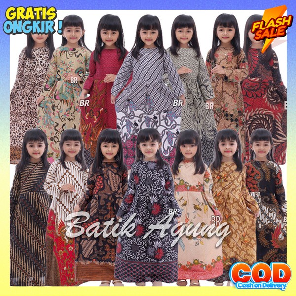 Dtess Anak Prempuan Umur 2-10 Thn Dtess Drese Dreea Sress Balita Fashion Terbaru Motiv Batk Buju Pes