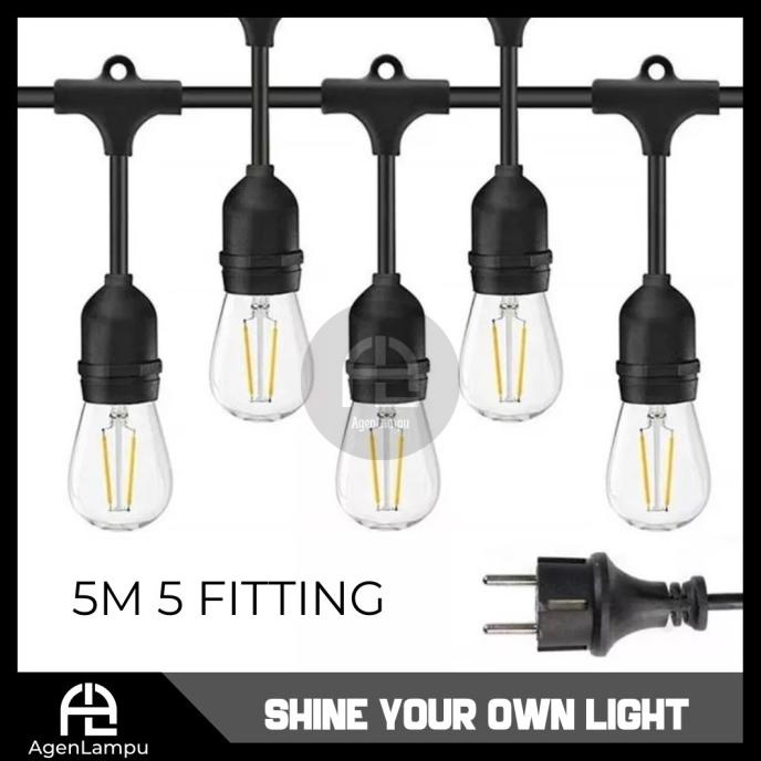 KABEL FITTING GANTUNG/LAMPU CAFE DEKORASI/KABEL LAMPU KAFE OUTDOOR