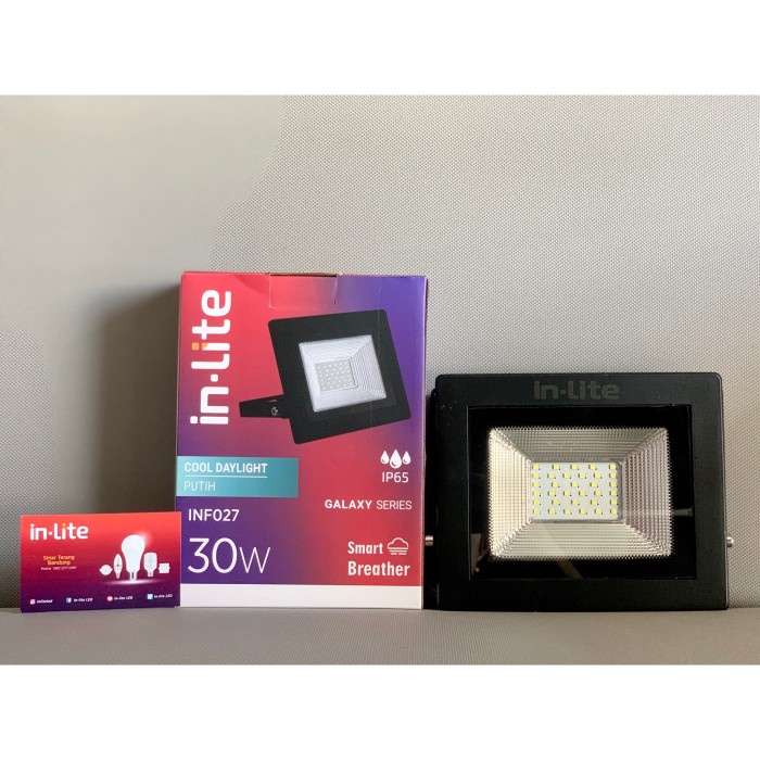 Promo Lampu Sorot Floodlight Led Inlite 30W 30 Watt - Inf027