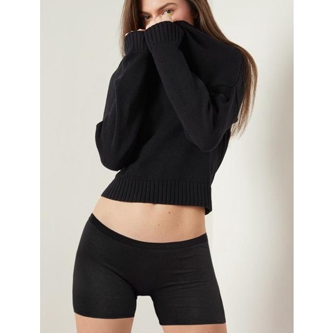 Panties Boyshort Solid Black