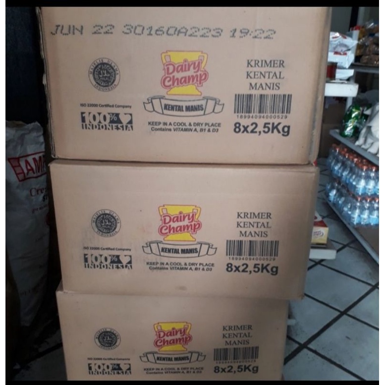 

Susu Kental Manis Dairy Champ 2,5 Kg Kemasan Pouch 1 Dus