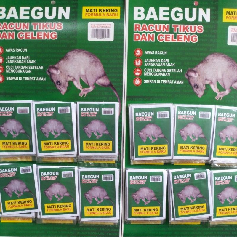 (24)Racun Tikus BAEGUN/Racun Tikus Bubuk Mati Kering/Racun Tikus Dan Celeng