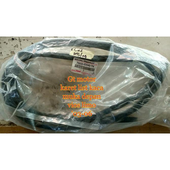 Karet List Kaca Besar Muka Depan Vios '2003-2006 / Limo '2003-2006