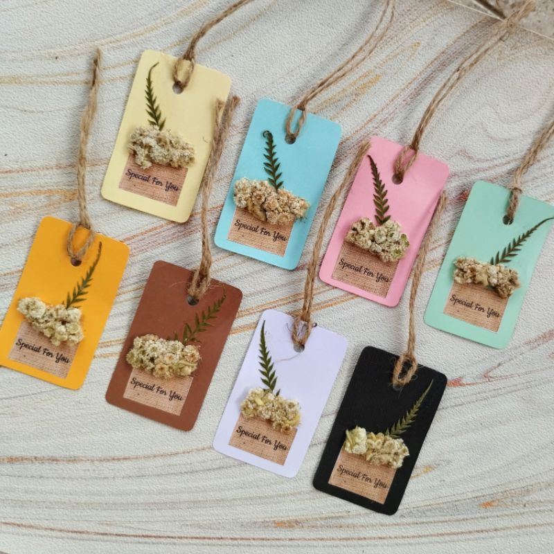 

Hangtag estetik/ Hangtag Hampers/ Hangtag bunga kering