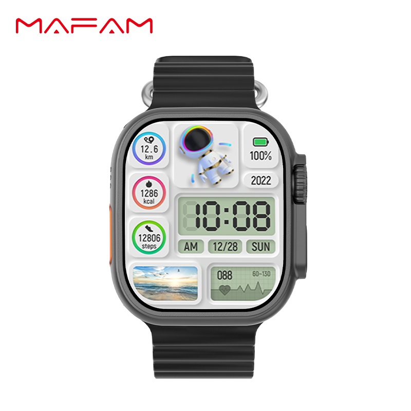 Mafam Dt8 Ultra Tws Series 8 Smart Watch Gps+Nfc 2.2Inch I 500+ Watch Faces Jam Tangan Pintar