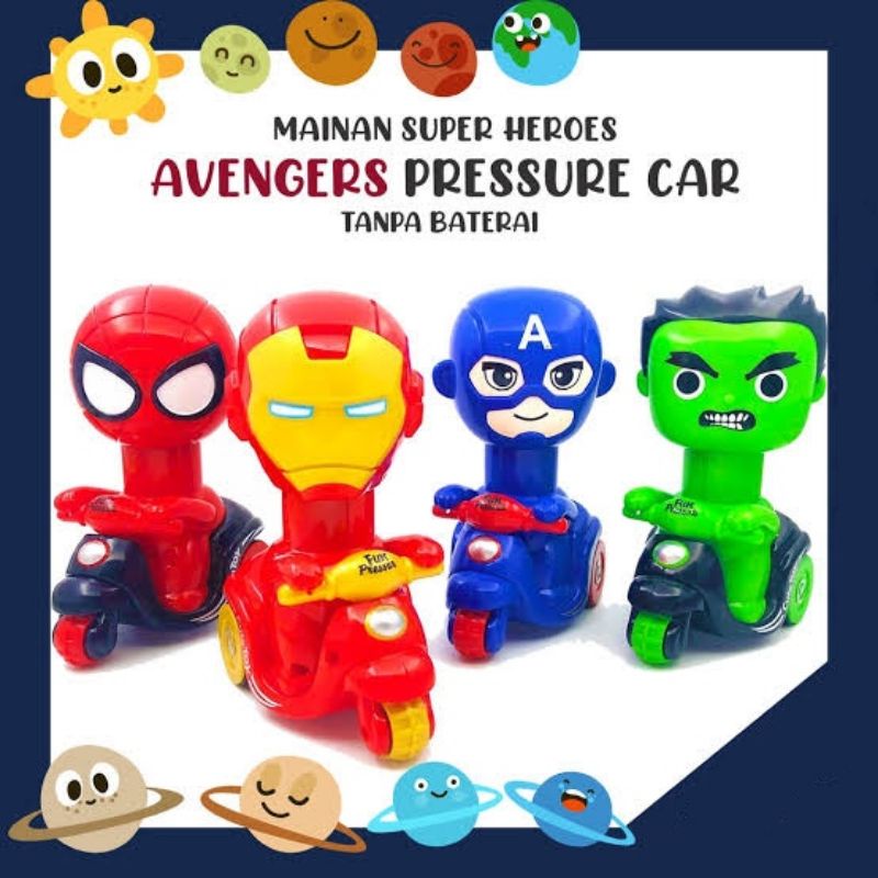 Mainan Anak Fun Mini Pressure Car / Vespa / Scuter Skuter Scooter Balap Patrol Karakter Hello Kitty 