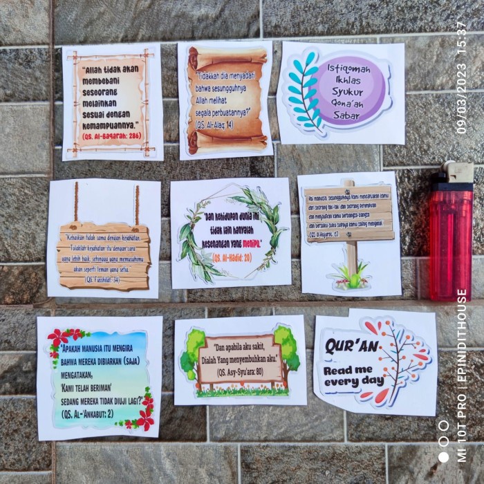 

Terlaris - Stiker Ayat Al Quran Kutipan Hadist Doa Islamic Muslim Al Baqarah Isti