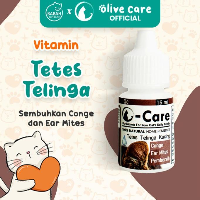 OLIVE CARE Obat Tetes Telinga Kucing Kuping Kutu Ear Mites
