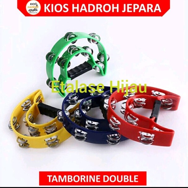 Tamborin - Perkusi Alat Musik Hadroh Ecek Kecrek Kecrekan Kincring Tamborin