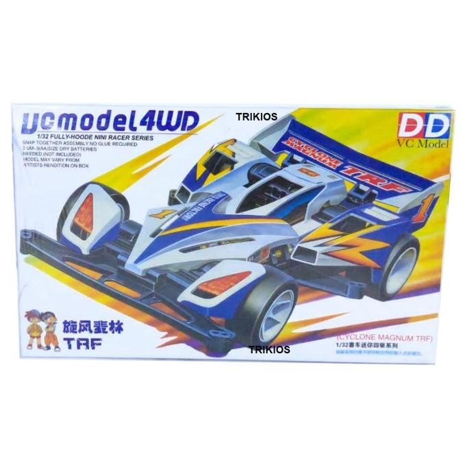 Gratis Ongkir Tamiya Mini 4wd Merk DD Ruize Cyclone Magnum TRF Super TZ Chassis Limited Edition (tri