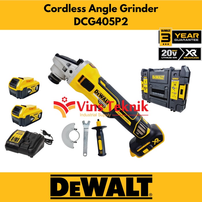 Mesin Gerinda Baterai DeWalt DCG405P2 Cordless Angle Grinder DCG405 -Megah CT