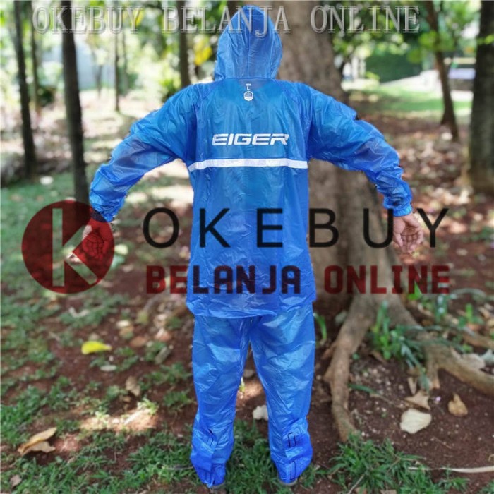 Jas Hujan Setelan Eiger 910005677 Squadron Rainsuit - Blue Ready