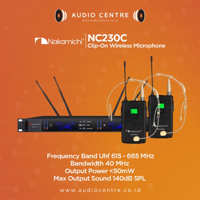 Nakamichi NC230C NC 230C Wireless Microphone mic headset