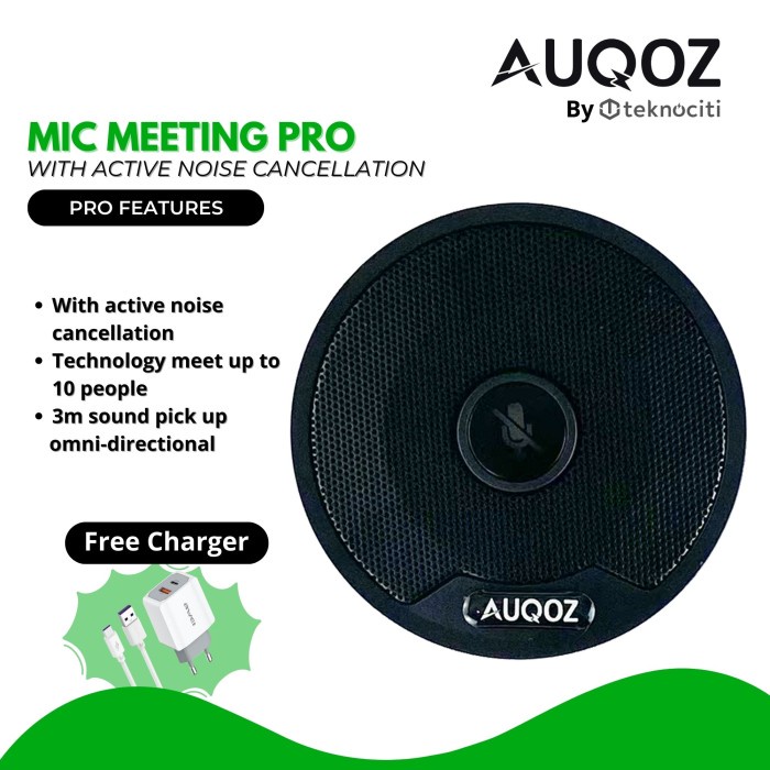 AUQOZ ANC Meeting Conference Mic / Microphone Rapat Online 360 Zoom