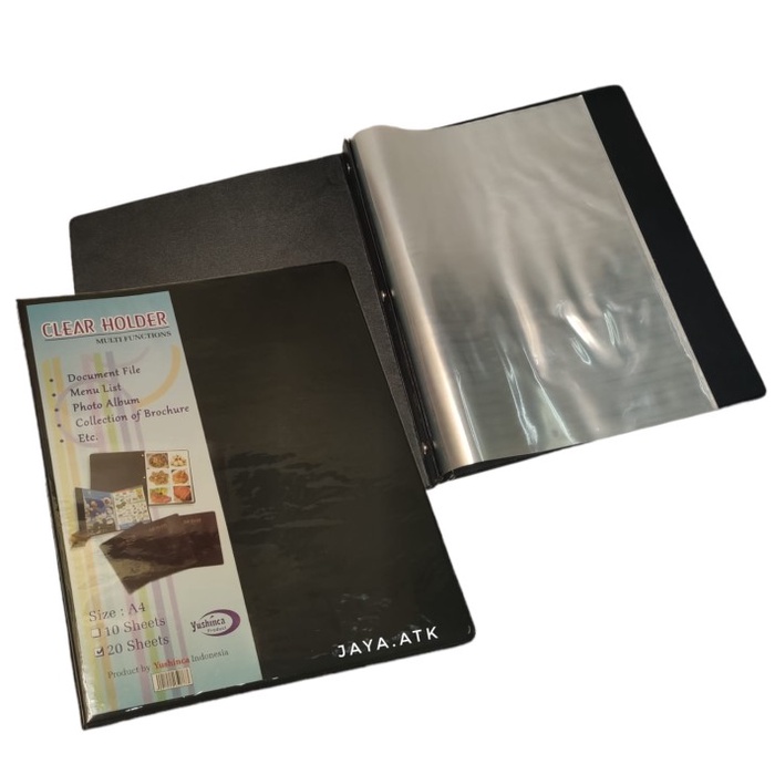 

Termurah Map Dokumen Clear Holder A4 20 Lbr Polos Hitam Kulit Map Ijazah Arsip High Quality
