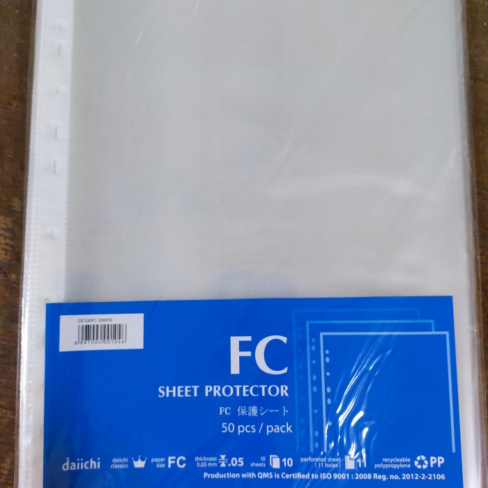 

Termurah Pp Pocket Folio Daichi 50 Lembar/Sheet Protector Daichi 50 Lembar Terbatas