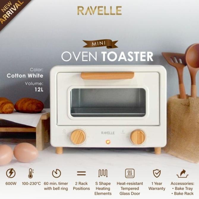 Ravelle Oven Listrik Toaster Mini 12 Liter Korean Mini Oven Toaster