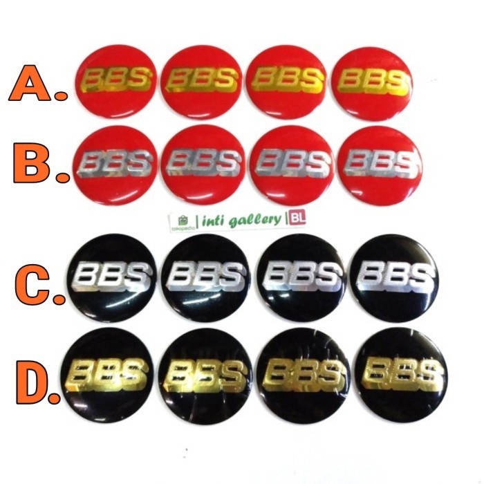 Emblem Logo Stiker Dop Velg BBS High Quality star
