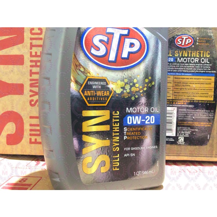 STP SYN Full Synthetic Gasoline Motor Oil 0W20 0W-20 0W/20 API SN GF-5 star