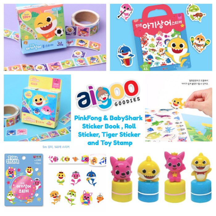 Pinkfong Baby Shark Stickers/Toy Stamp/Stationery - Ori Korea 100% Ready