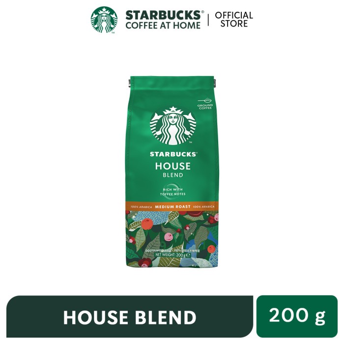 

STARBUCKS® House Blend Medium Roast Kopi Bubuk Sachet Bag 200g