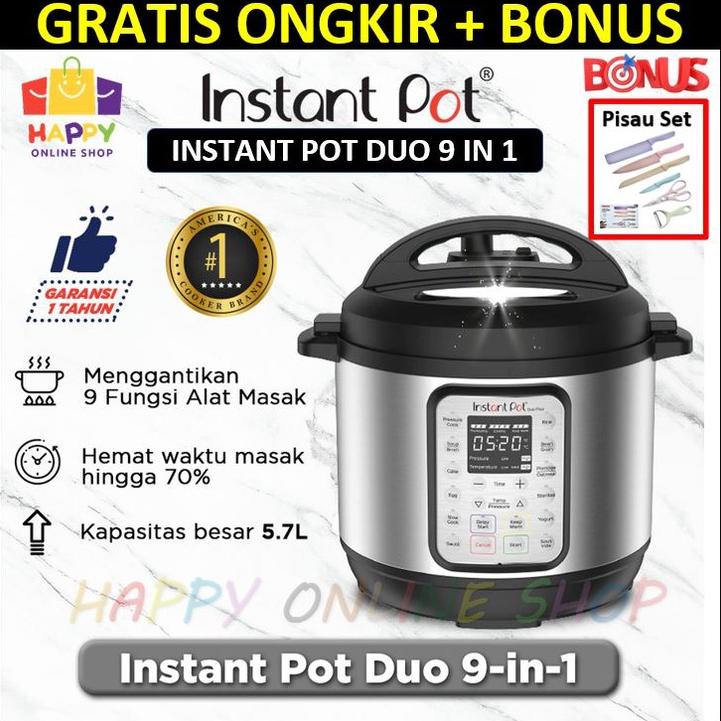 Instant Pot Duo 9 in 1 Slow Cooker 6 Quart (5,7 L) Stainless Steel Black