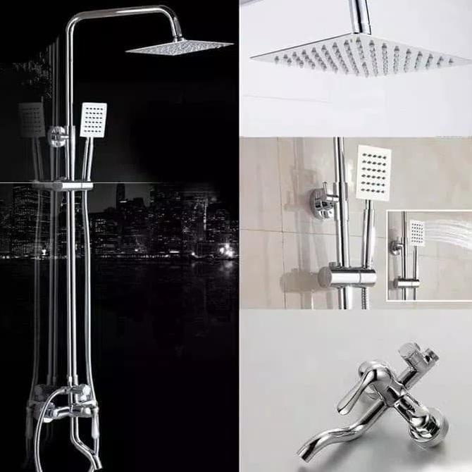 Shower tiang air panas dingin kuningan / kran column / model toto