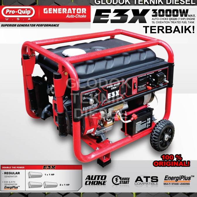 Best Proquip Genset 3000 2800 Watt E3X Generator Listrik Bensin Auto Choke |Murah