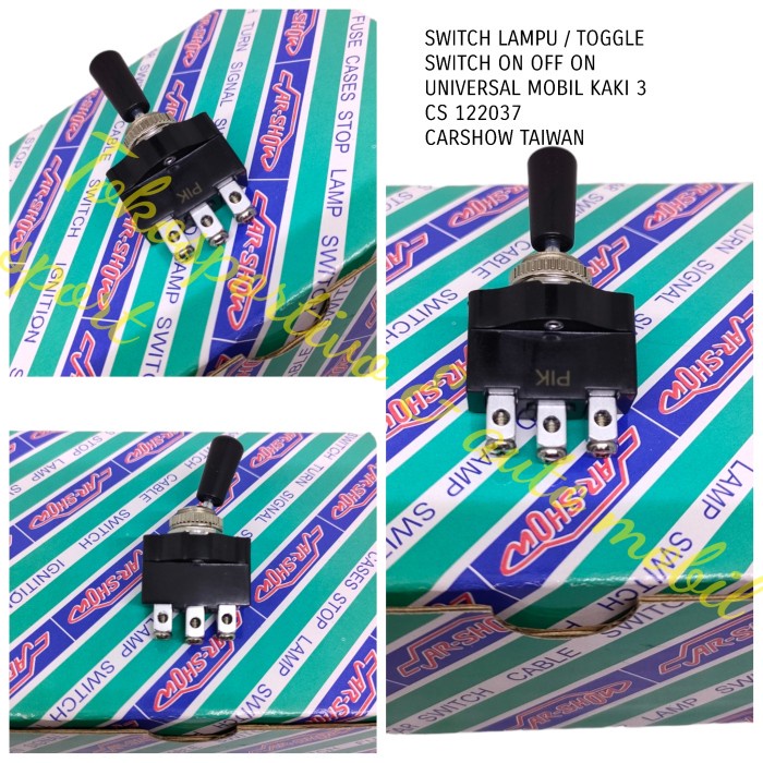 SWITCH LAMPU TOGGLE SWITCH ON OFF ON KAKI 3 CAR SHOW UNIVERSAL MOBIL C star