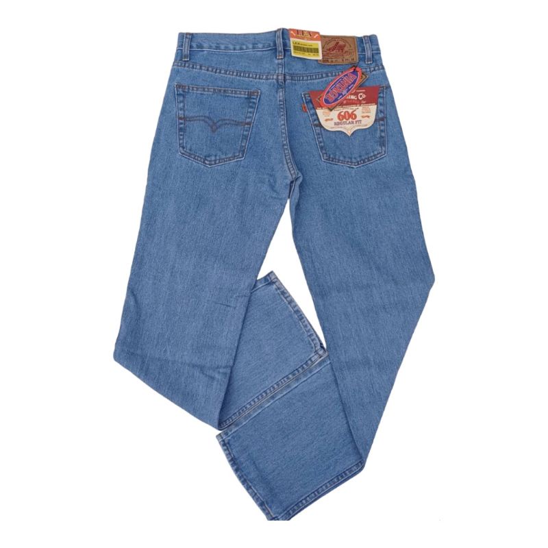 CELANA PANJANG JEANS WARNA BIRU MUDA / BIOBLITZ CELANA JEANS PRIA LEA STANDAR REGULER 606 BASIC ORIG