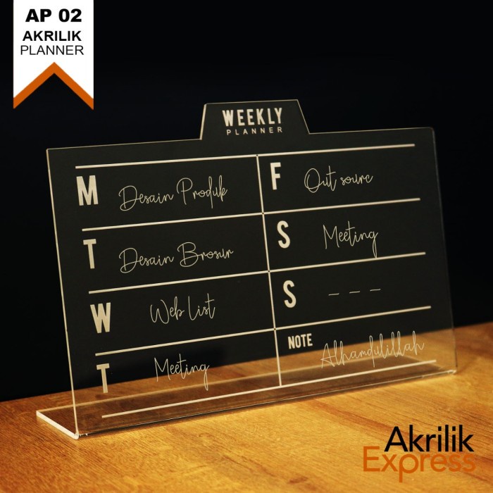 

Promo Monthly Planner Akrilik Jadwal / Weekly Planner / Akrilik Menu