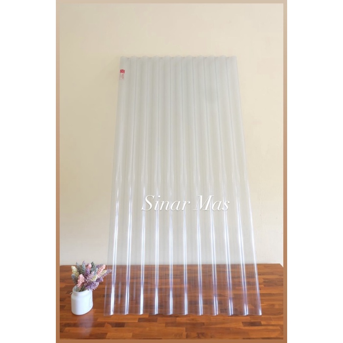 SENG PLASTIK GELOMBANG 180 CM TRANSPARAN