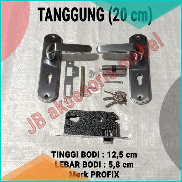 KUNCI PINTU RUMAH TANGGUNG 20 cm / HANDLE HANDEL GAGANG + BODY PROFIX