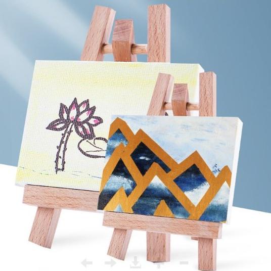 Original KKV MONT MARTE Easel Lukis Kayu Mini Stand Kanvas Oil Painting Canvas Promo Termurah
