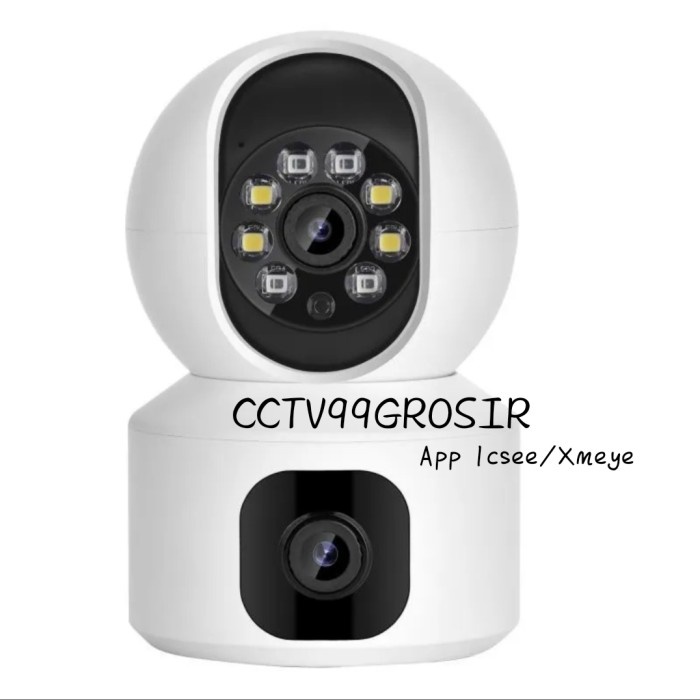 Ip Camera Icsee 4Mp Cctv Auto Tracking Dual Lens Cctv Wireless