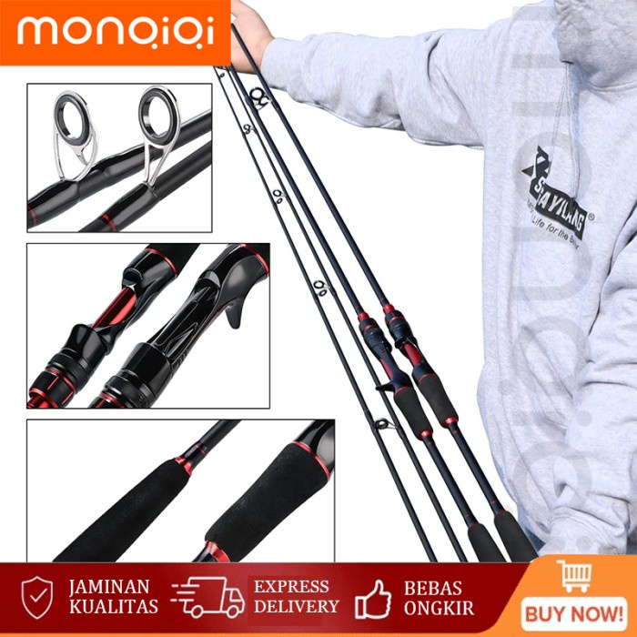 UL PORTABEL 2 BAGIAN 1.65M 1.8M 2.1M JORAN PANCING BAHAN SERAT KARBON