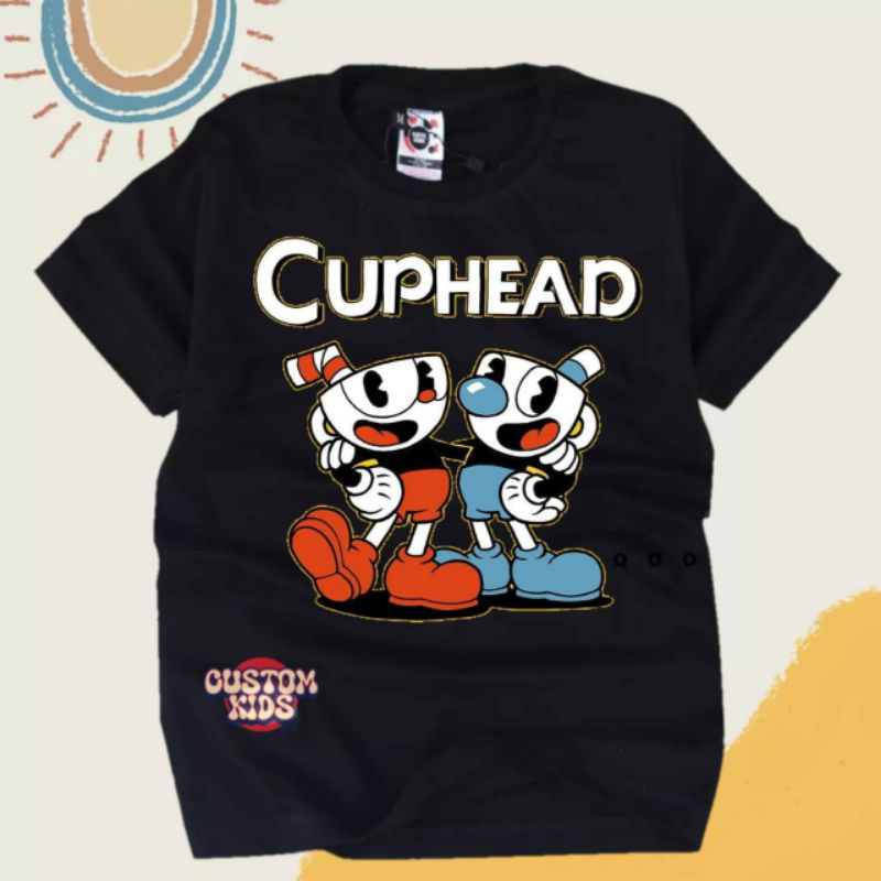 baju atasan kaos anak CUPHEAD