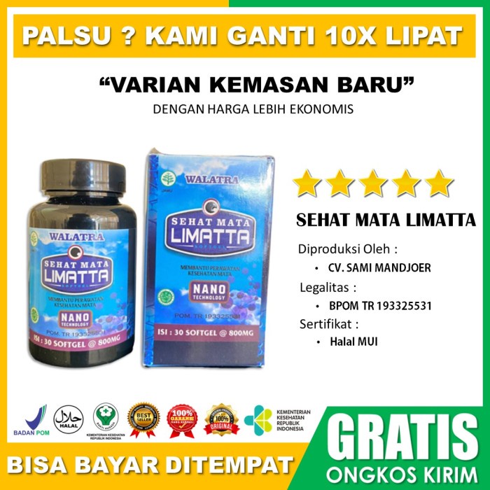 Promo Obat Mata Katarak - Obat Untuk Mata Katarak - Sehat Mata Limatta