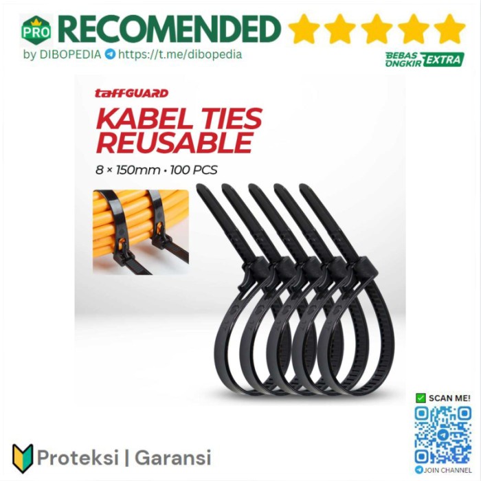 

Promo Kabel Ties 100 Pcs 8X150Mm - Hitam