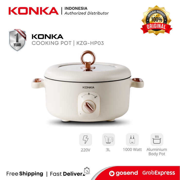 Terbaru Konka Electric Hot Pot 3L Panci Listrik Multifungsi - Kzg-Hp03 Promo Terlaris