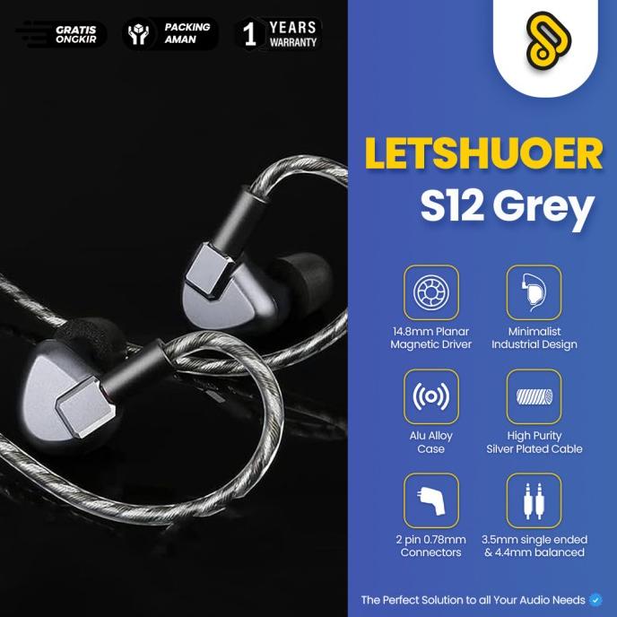 shuoer s12 grey plug 3.5mm 14.8mm planar