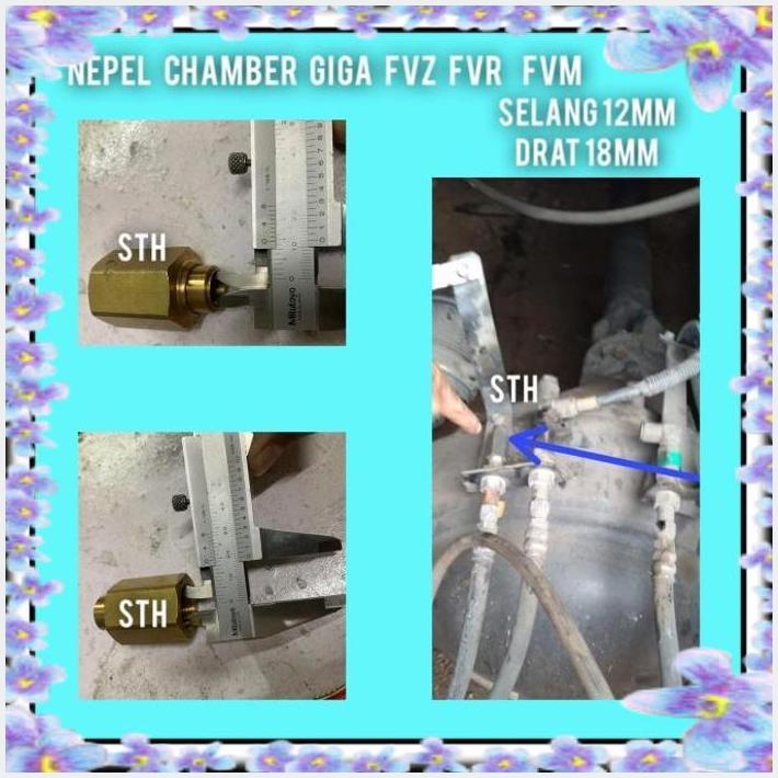 [sth]  nepel chamber giga fvz fvm fvr drat 18mm selang 12mm