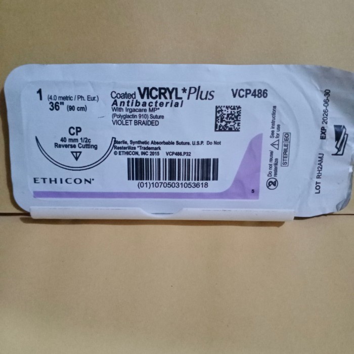 VICRYL plus 1 reverse cutting VCP486 (PGA absorbable) - JM