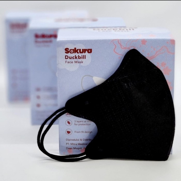 Masker Duckbill SAKURA / MEDIS / 3 PLY / 50 BOX / 1 KARTON - JM
