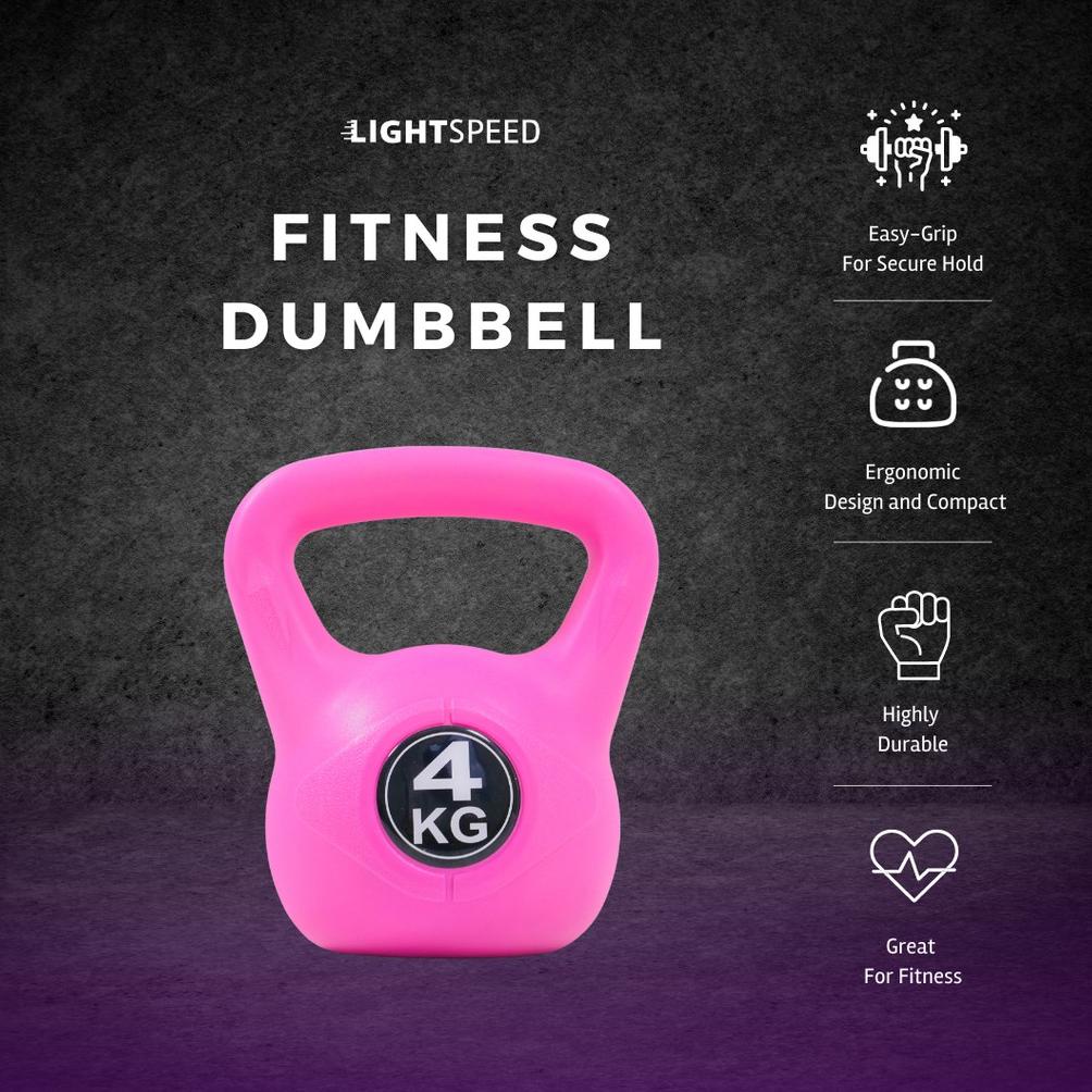 LIGHTSPEED KettleBell 4 KG / Barbell 4 KG/ Dumbell / Barbel / Dumbell 4kg