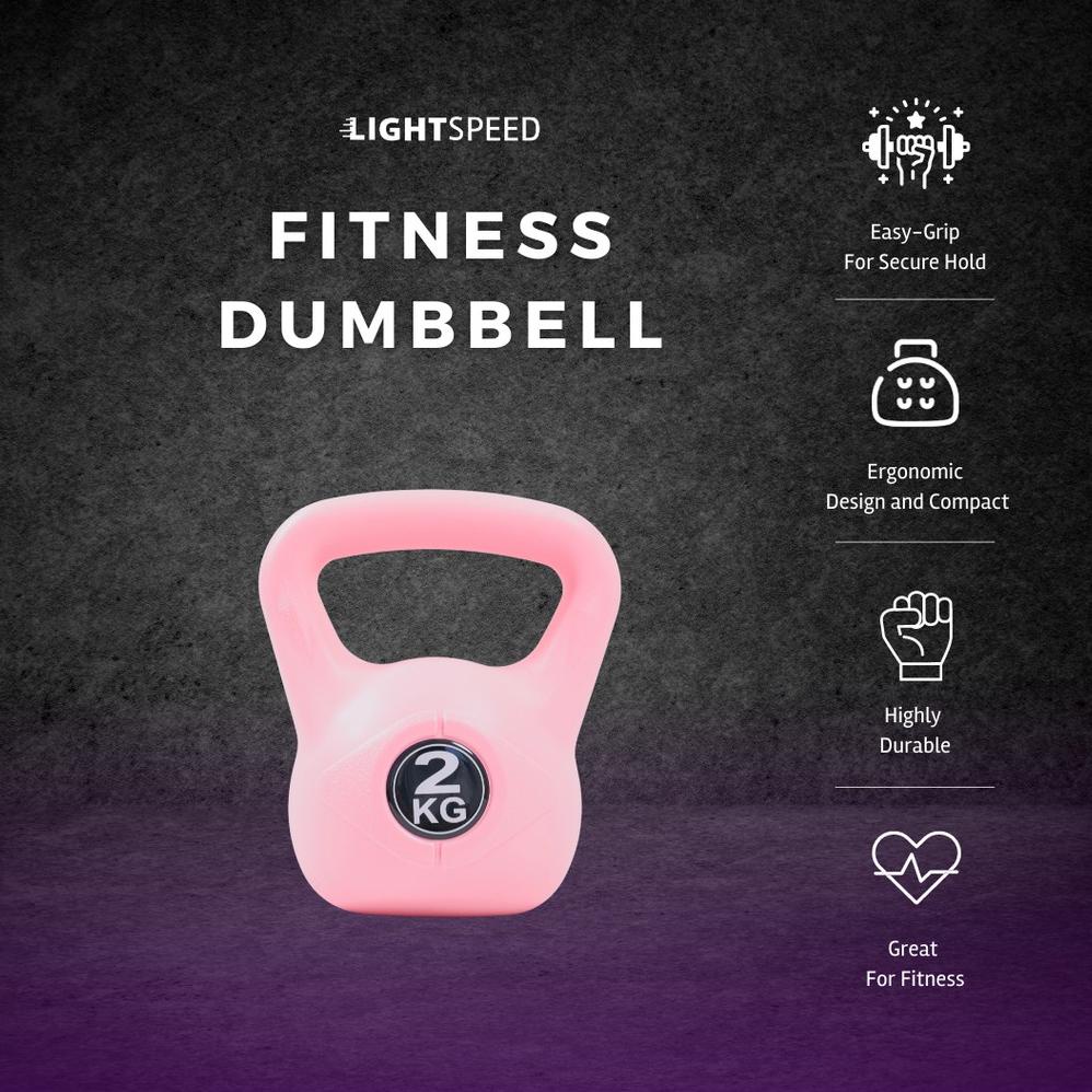 LIGHTSPEED KettleBell 2 KG / Barbell 2 KG/ Dumbell / Barbel / Dumbell 2kg