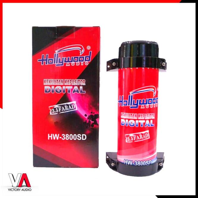 Capasitor Bank Hollywood Hw-3800Sd Audio 3.5 Farad Kapasitor Bank Baru